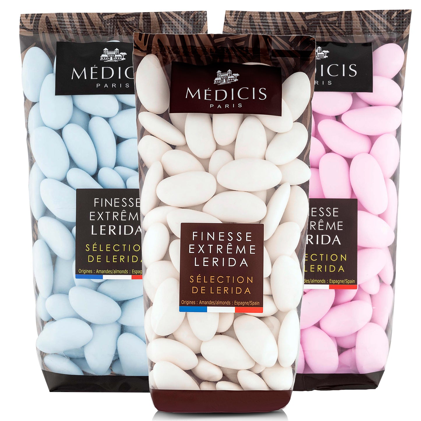 Medicis Premium Candied Almond Dragees Candies (French Jordan Almonds) 75 ct, 8.8oz