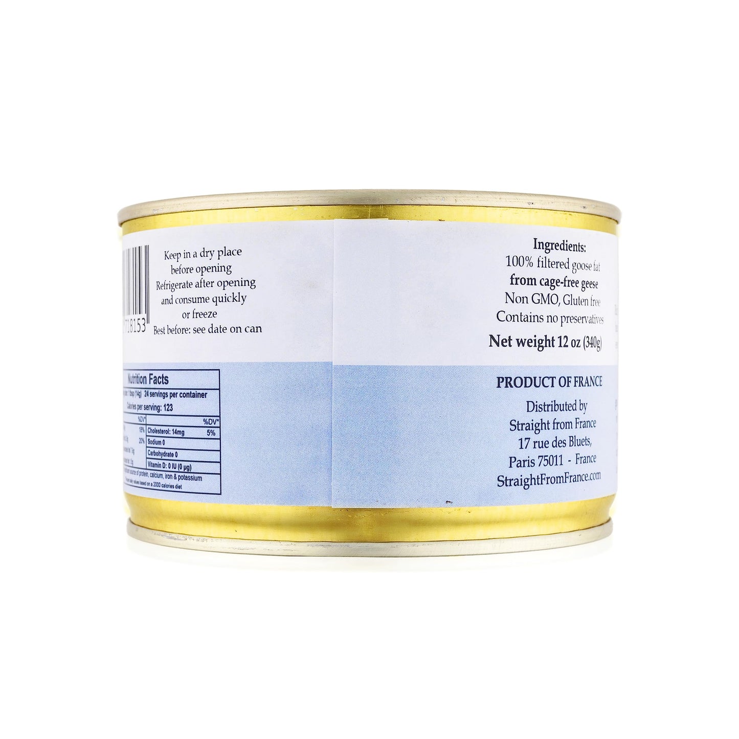 Straight from France Pure Goose Fat for Cooking
