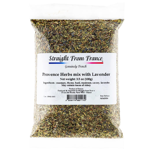 Straight From France Provence Herbs Seasoning with Lavender from France 3.5 Oz (Pack of 3)