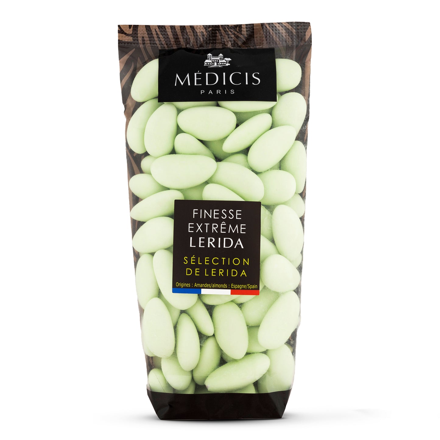 Medicis Premium Dragees, French Jordan Almonds, 75 Ct, 8.8 Oz, Green (Case of 10)