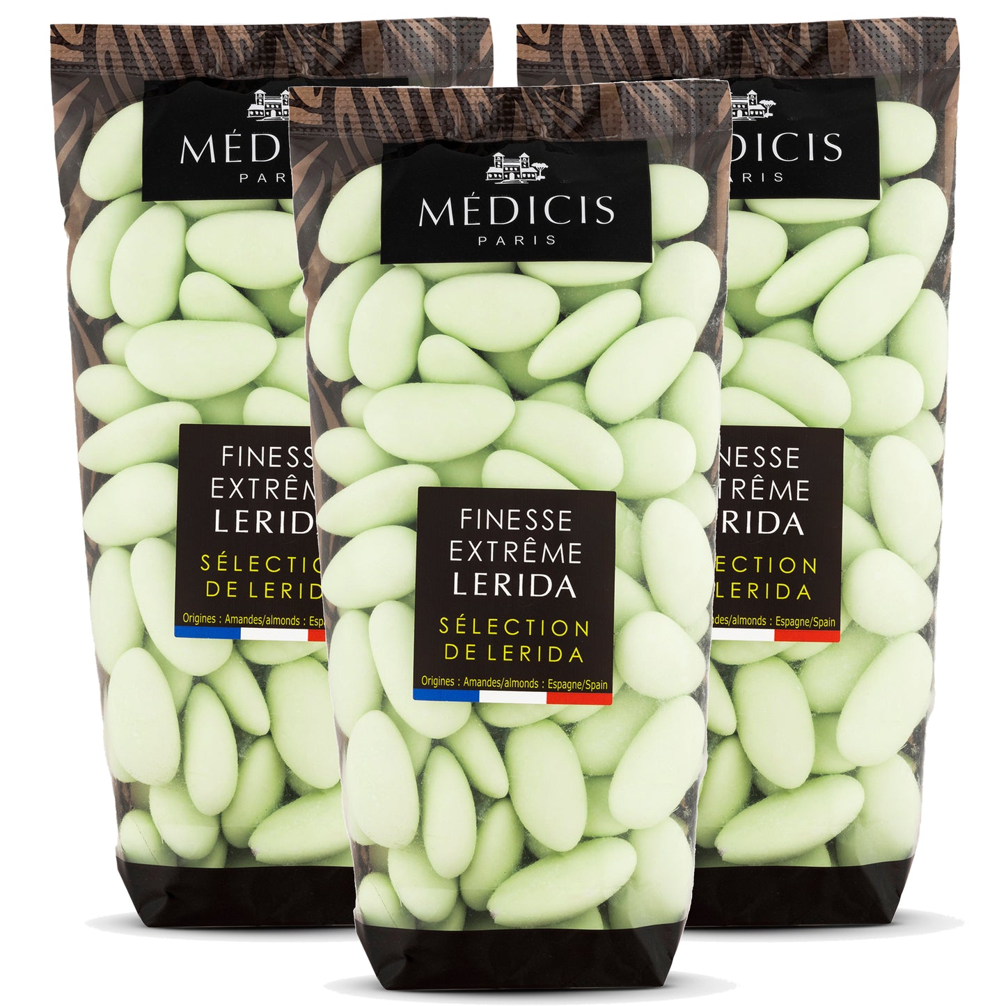 Medicis Premium Candied Almond Dragees Candies (French Jordan Almonds) 75 ct, 8.8oz