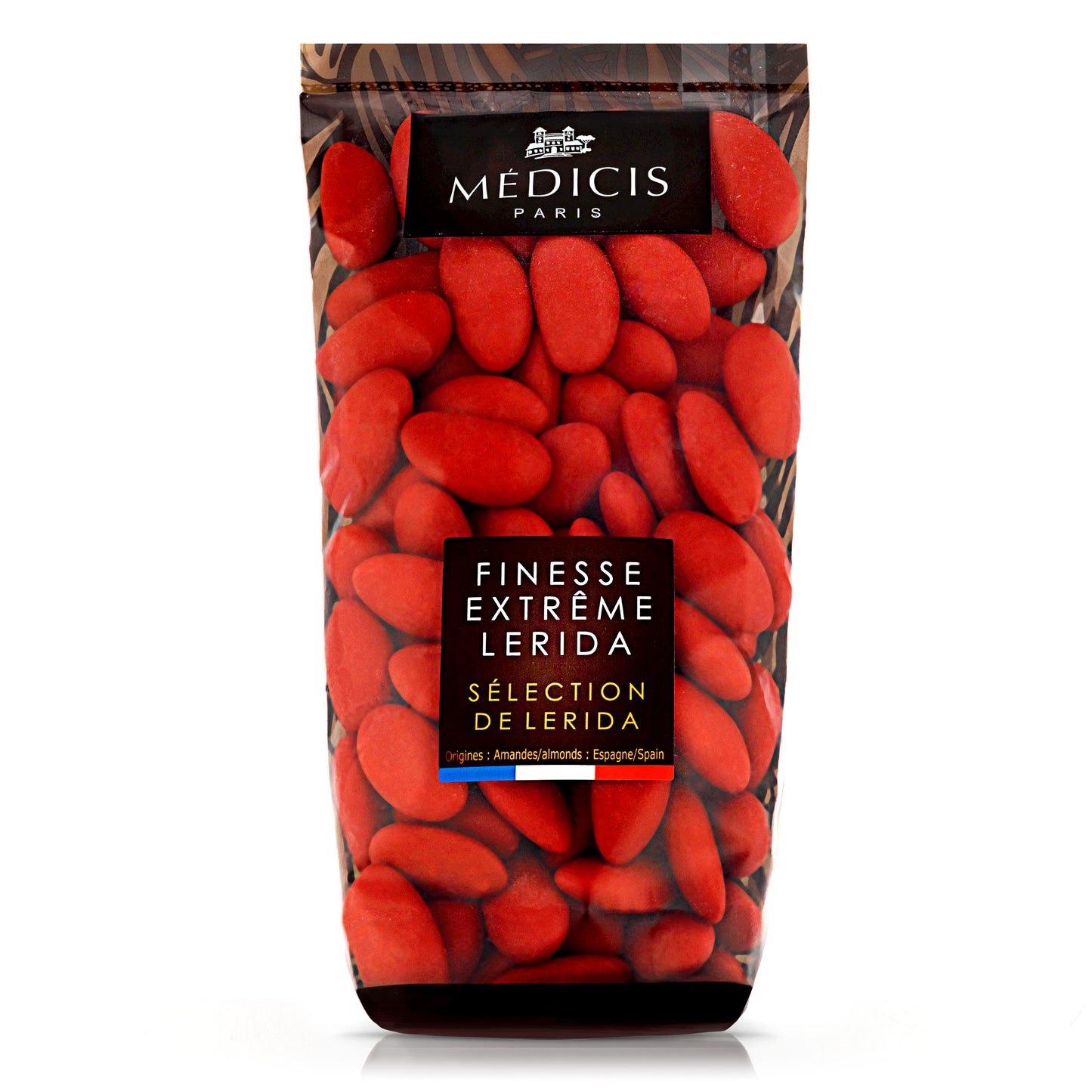 Medicis Premium Dragees, French Jordan Almonds, 75 Ct, 8.8 Oz, Red (Case of 10)