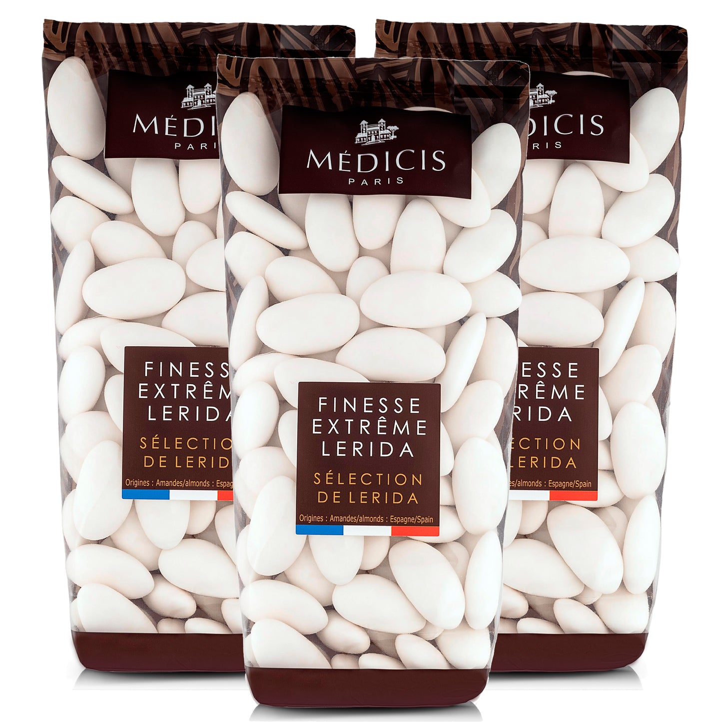 Medicis Premium Candied Almond Dragees Candies (French Jordan Almonds) 75 ct, 8.8oz
