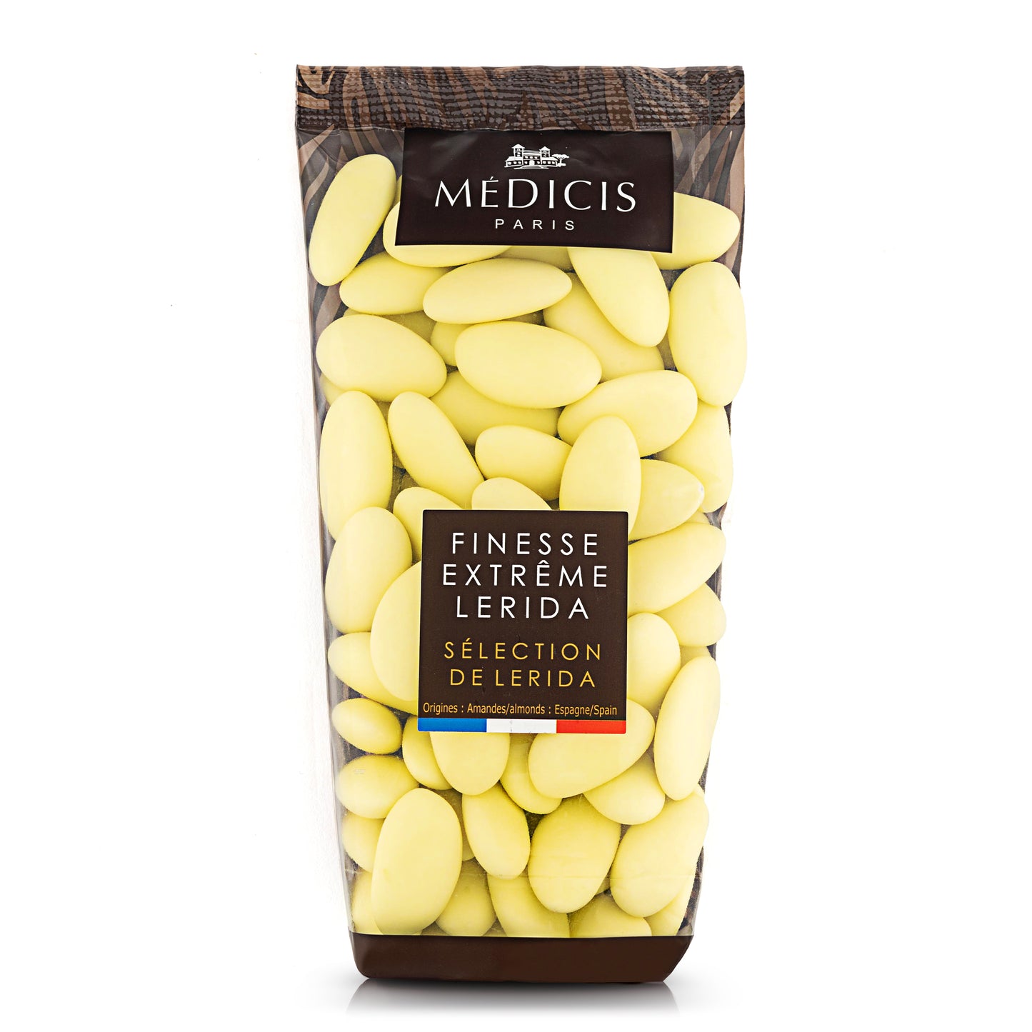 Medicis Premium Dragees, French Jordan Almonds, 75 Ct, 8.8 Oz, Yellow (Case of 10)