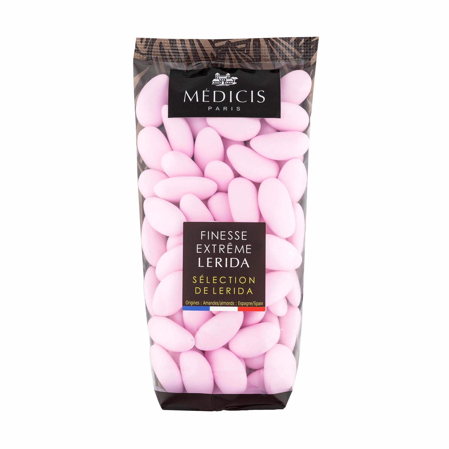 Medicis Premium Dragees, French Jordan Almonds, 75 Ct, 8.8 Oz, Pink (Case of 10)