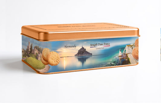 Straight from France Shortbread Cookies Normandy tin 17.6 oz