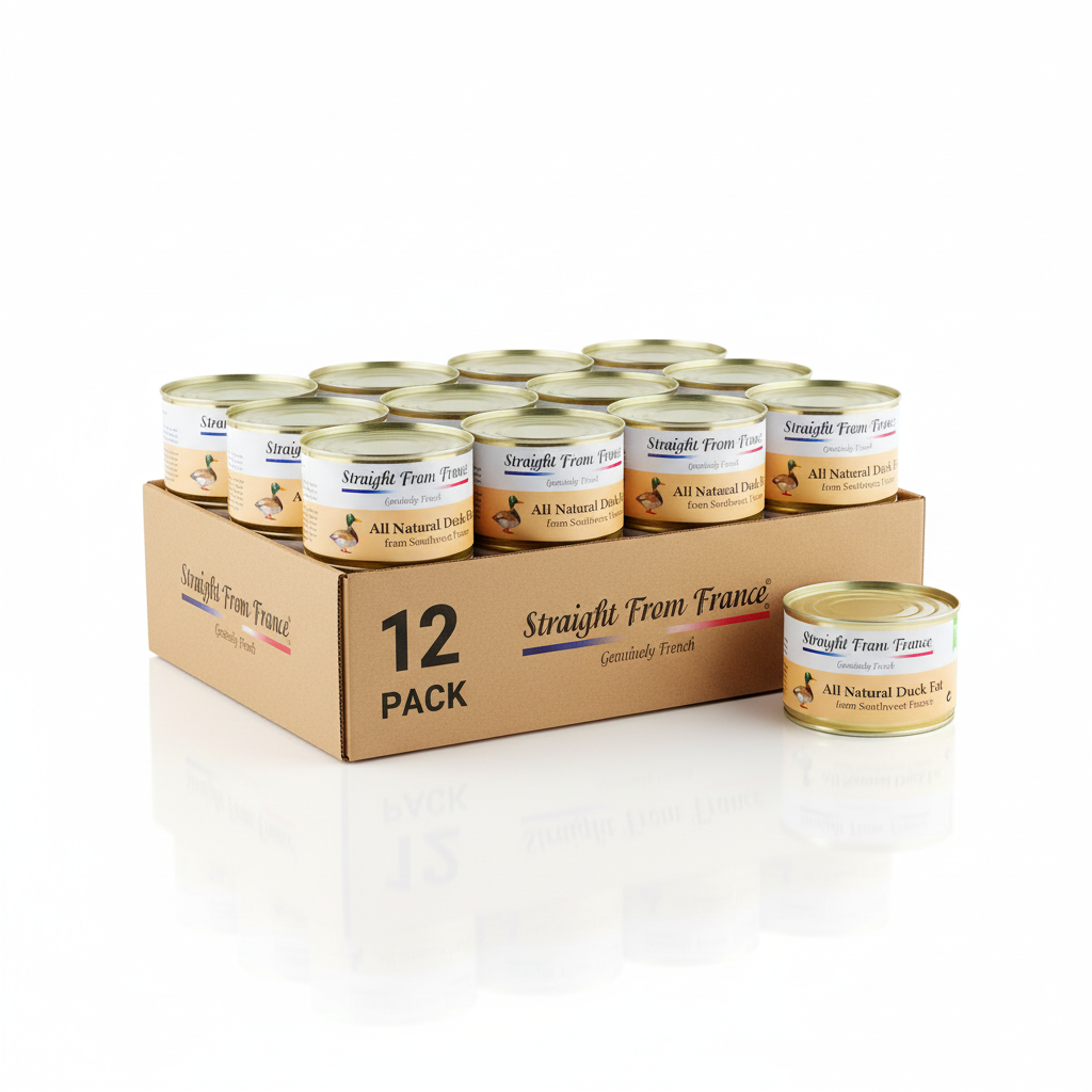 All-Natural Duck Fat from Southwest France – Premium Keto Cooking Oil for Roasting & Frying 12 Oz (Case of 12)