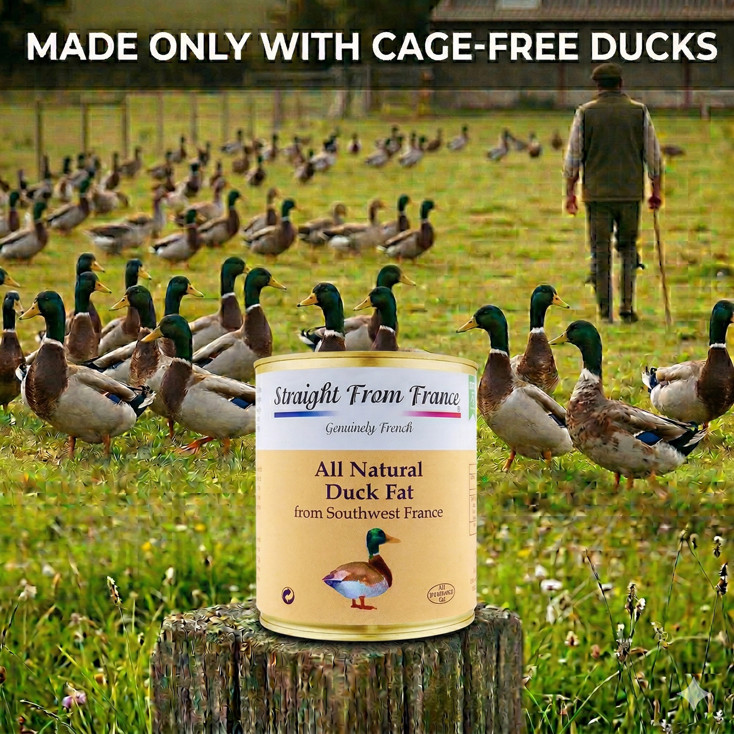 Straight from France All Natural Duck Fat for Cooking from Southwest France Keto and Paleo Diet Friendly