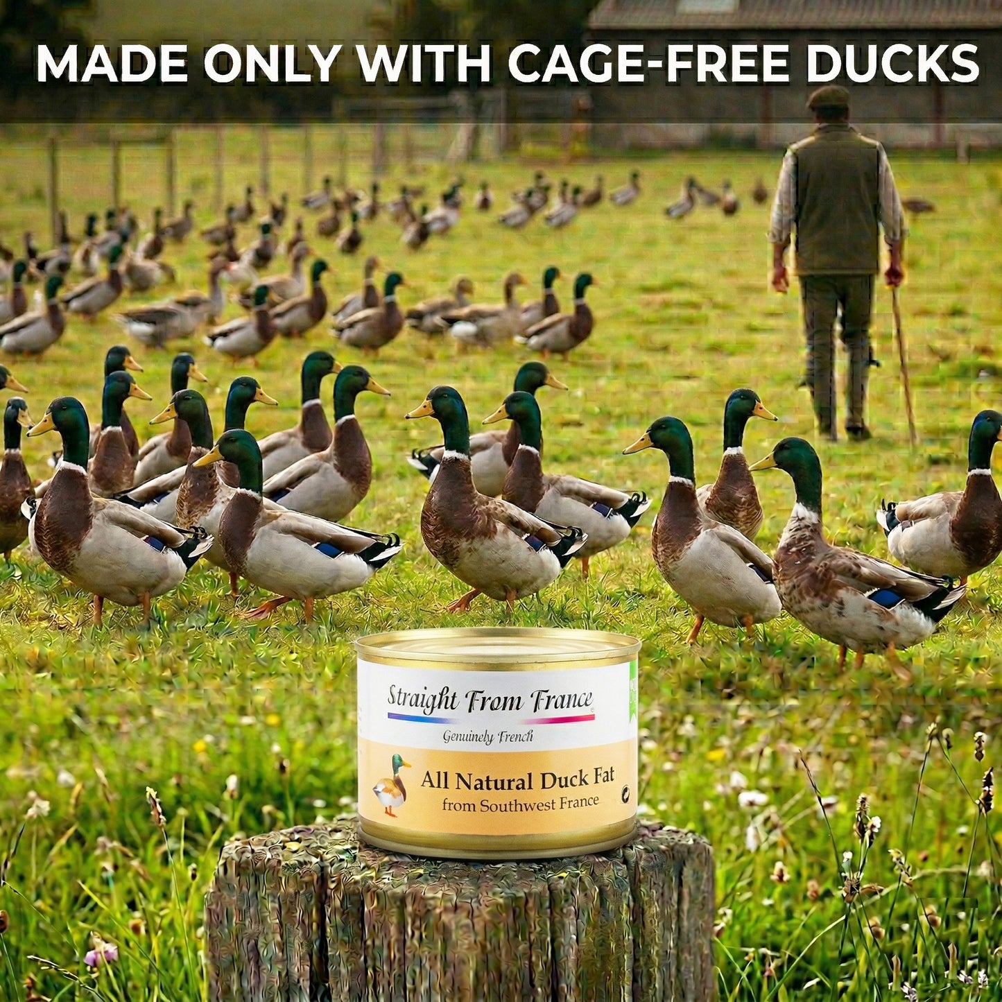 Straight from France All Natural Duck Fat for Cooking from Southwest France Keto and Paleo Diet Friendly