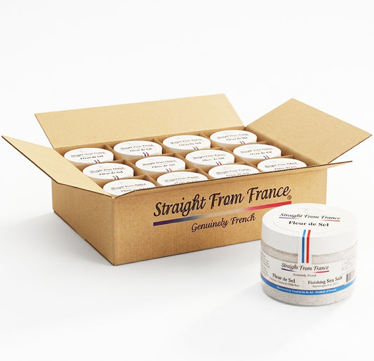 Straight from France French Fleur De Sel Finishing Sea Salt 8 Oz (Case of 12)