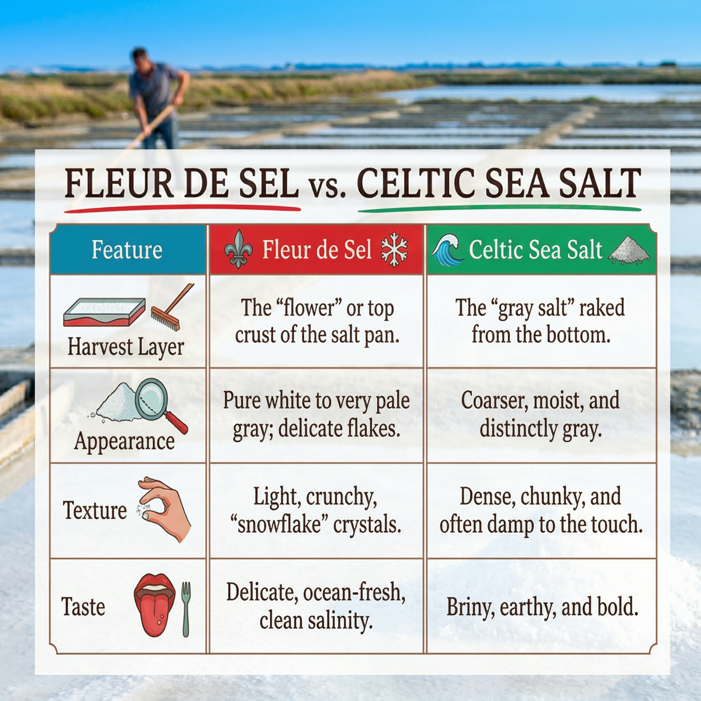 Straight from France French Fleur De Sel Finishing Sea Salt 4 Oz (Case of 12)