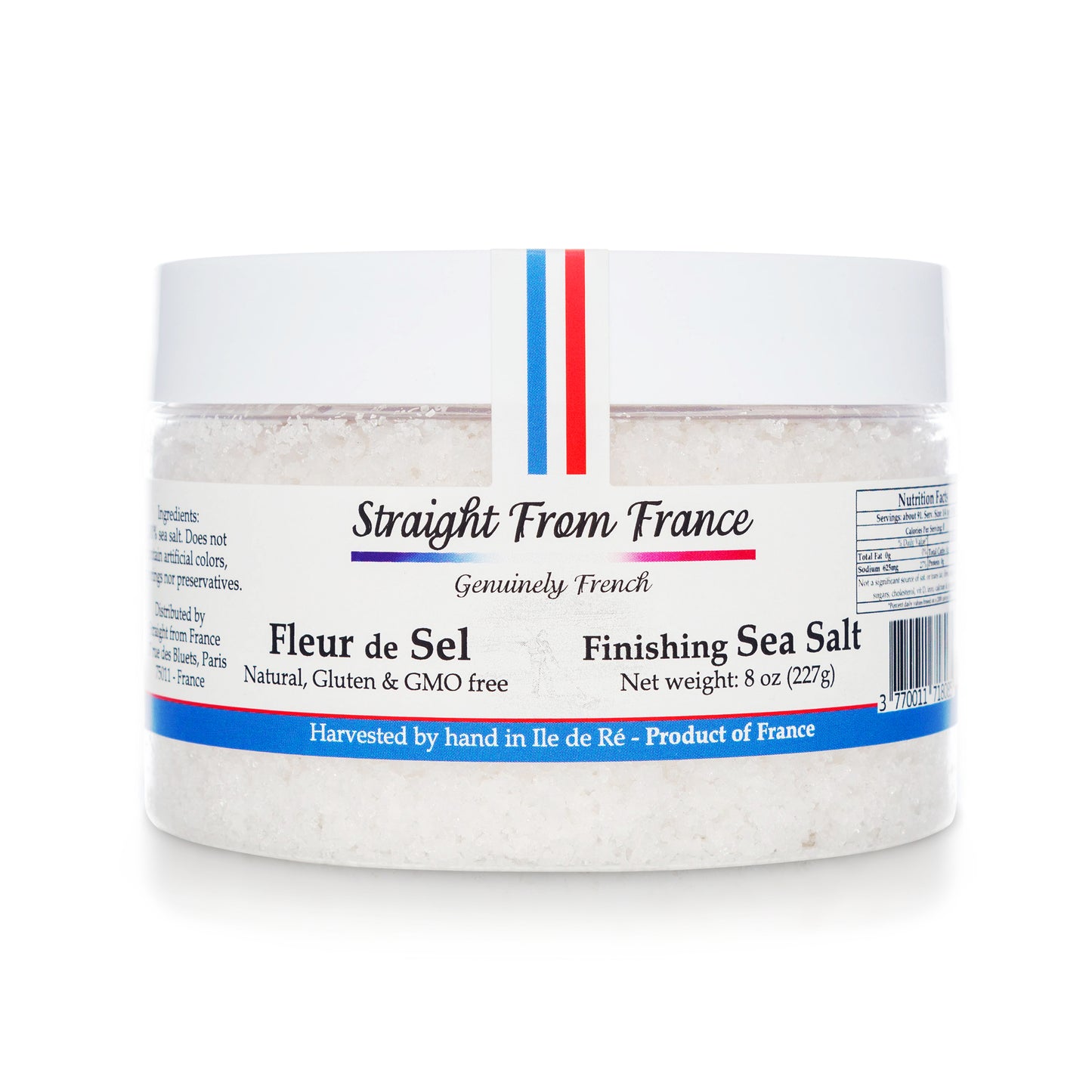 Straight from France, French Fleur De Sel, Unrefined Hand Harvested Finishing Sea Salt, High in Magnesium and Natural Electrolytes, Ideal for Gourmet Cooking and Hydration, Finer Taste Than Celtic Salt - Straight from France