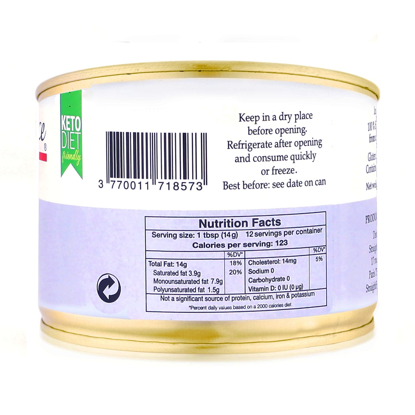 Straight from France Pure Goose Fat for Cooking 6 Oz (Case of 12)