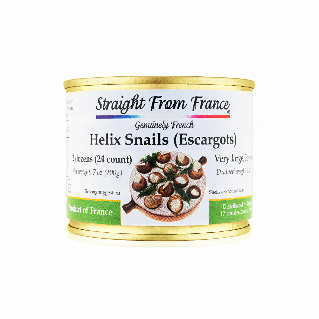 Straight from France French Helix Escargots, Canned Snails, 4 Dozen