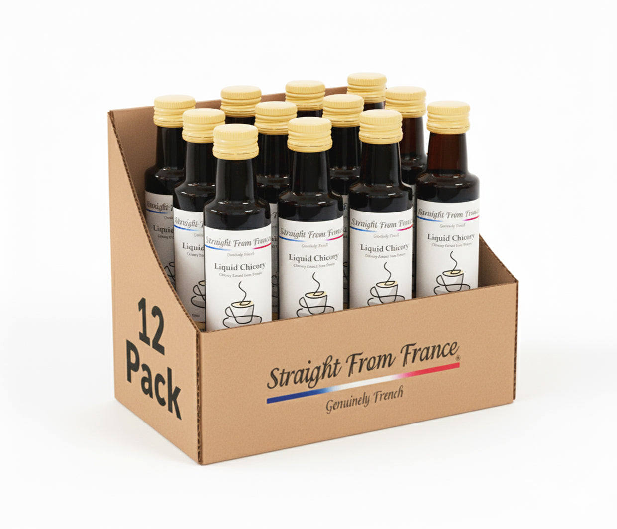 Straight From France Caffeine Free Liquid Chicory Extract Coffee Substitute 8.45 Fl Oz (Case of 12)