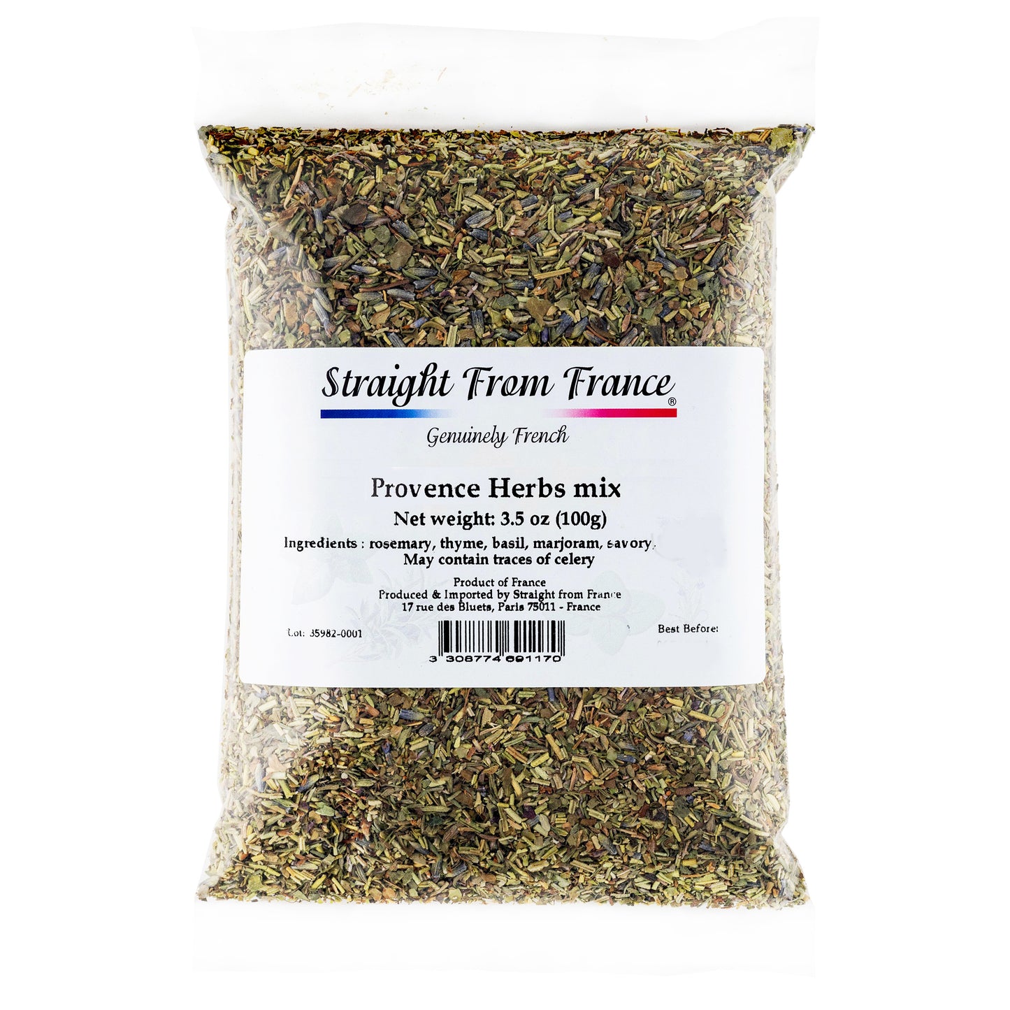 Straight From France Provence Herbs Seasoning from France 3.5 Oz (case of 50)