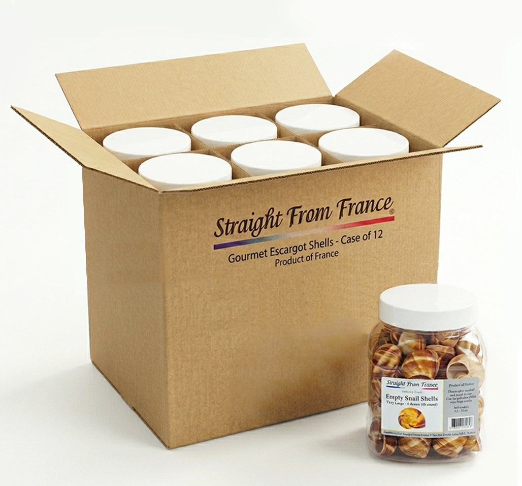 Straight from France Escargot Snail Shells, Bulk Tub, Thoroughly Washed and Ready for Use, 48 Ct (Case of 12)