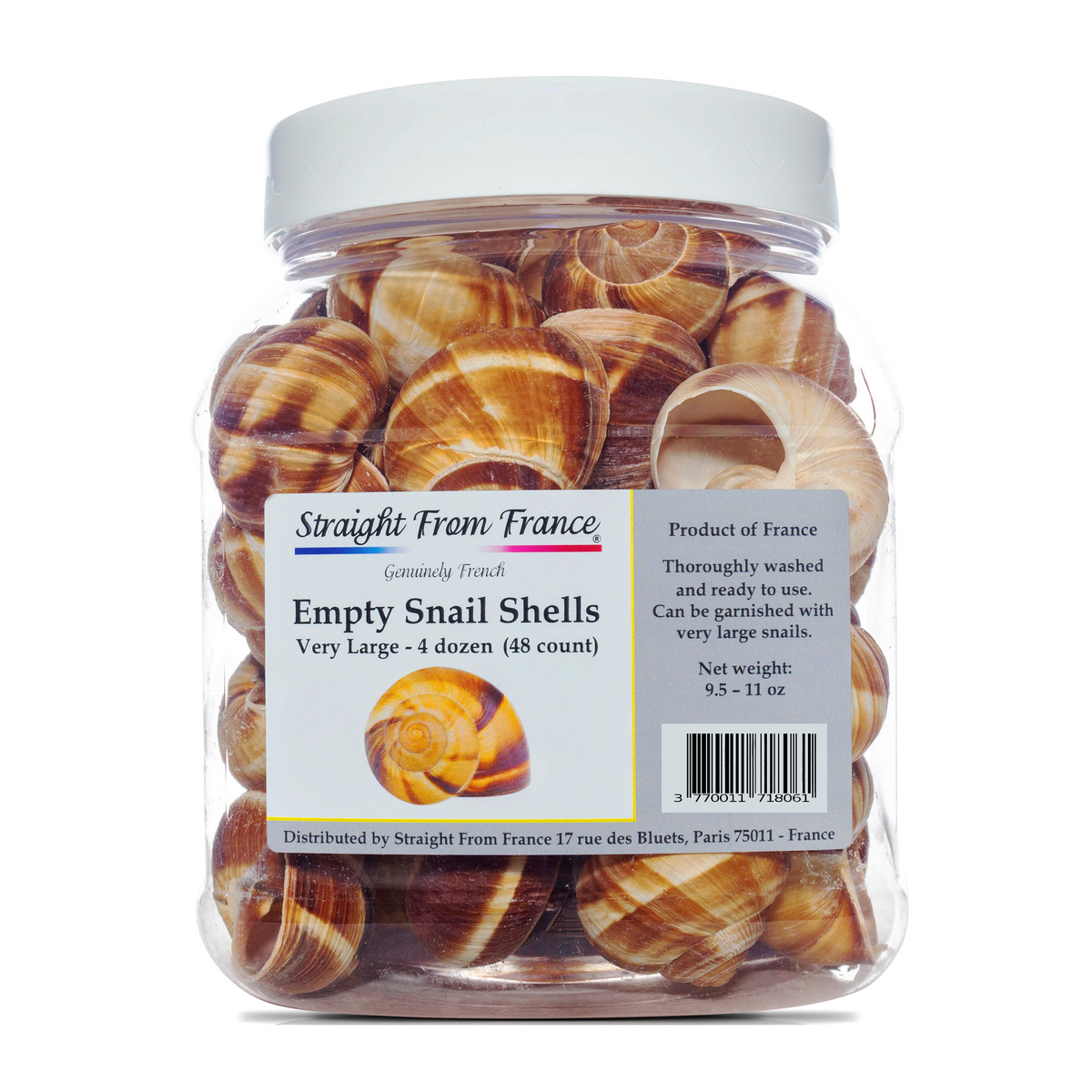 Straight from France French Helix Escargots, Canned Snails, 4 Dozen