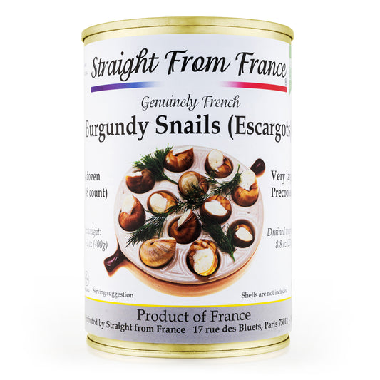 Straight from France French Helix Escargots, Canned Snails, 4 Dozen