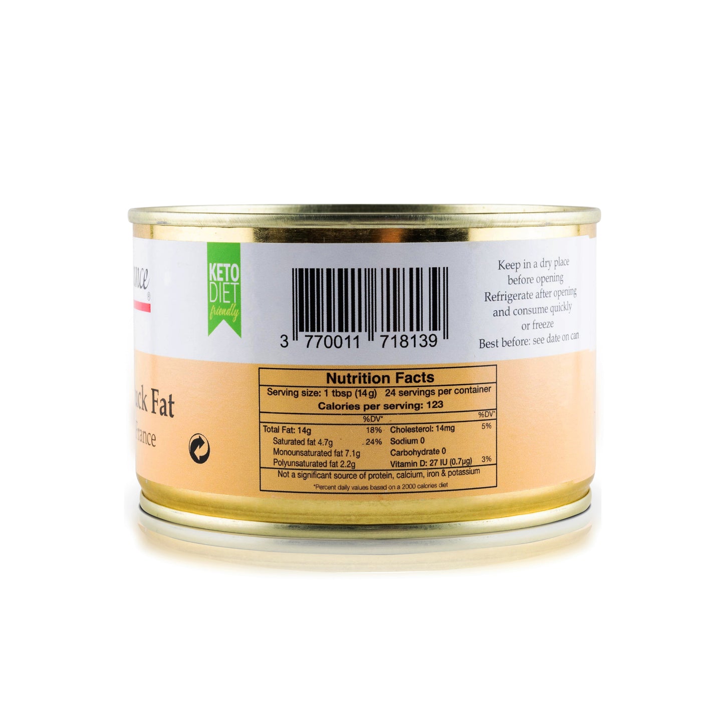 All-Natural Duck Fat from Southwest France – Premium Keto Cooking Oil for Roasting & Frying 12 Oz (Case of 12)