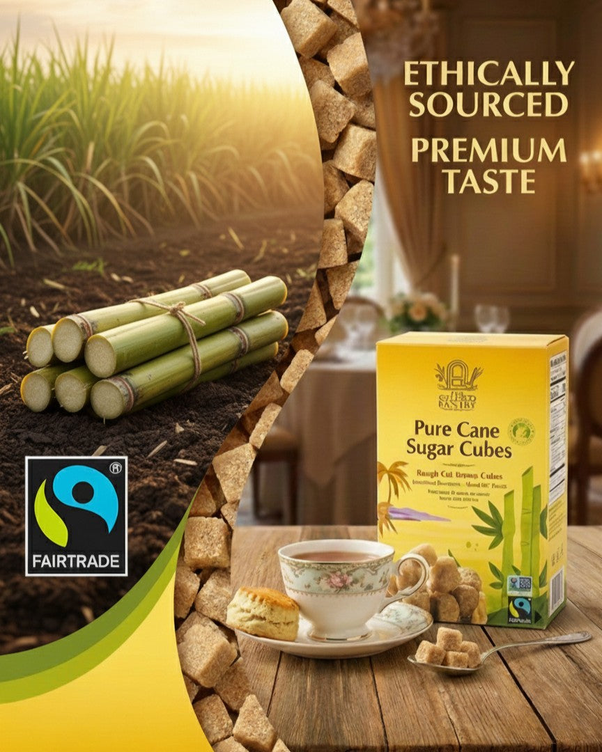 The Gilded Pantry Rough Cut Brown Sugar Cubes for Coffee and Tea, Fair Trade & Non GMO 17.6 Oz