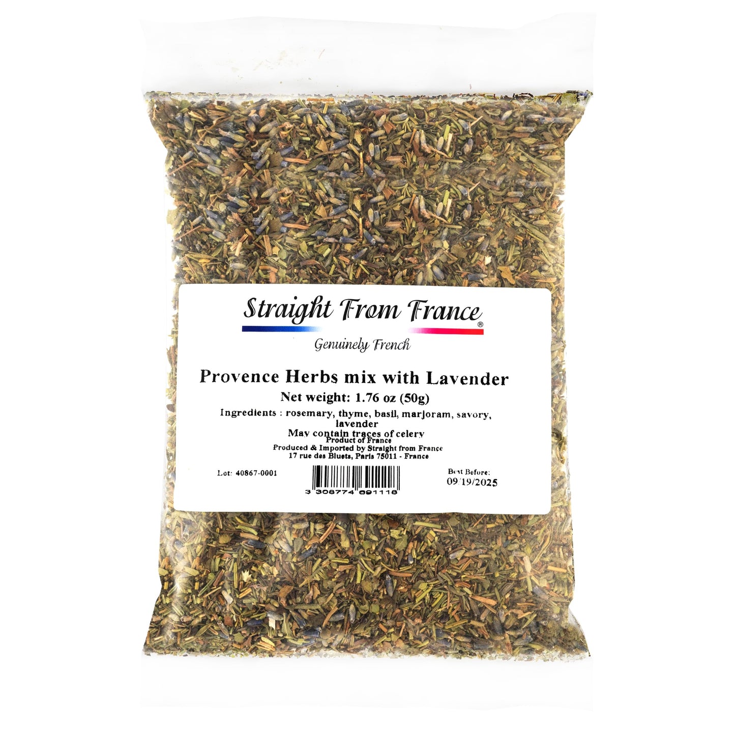 Straight From France Provence Herbs Seasoning with Lavender from France 3.5 Oz
