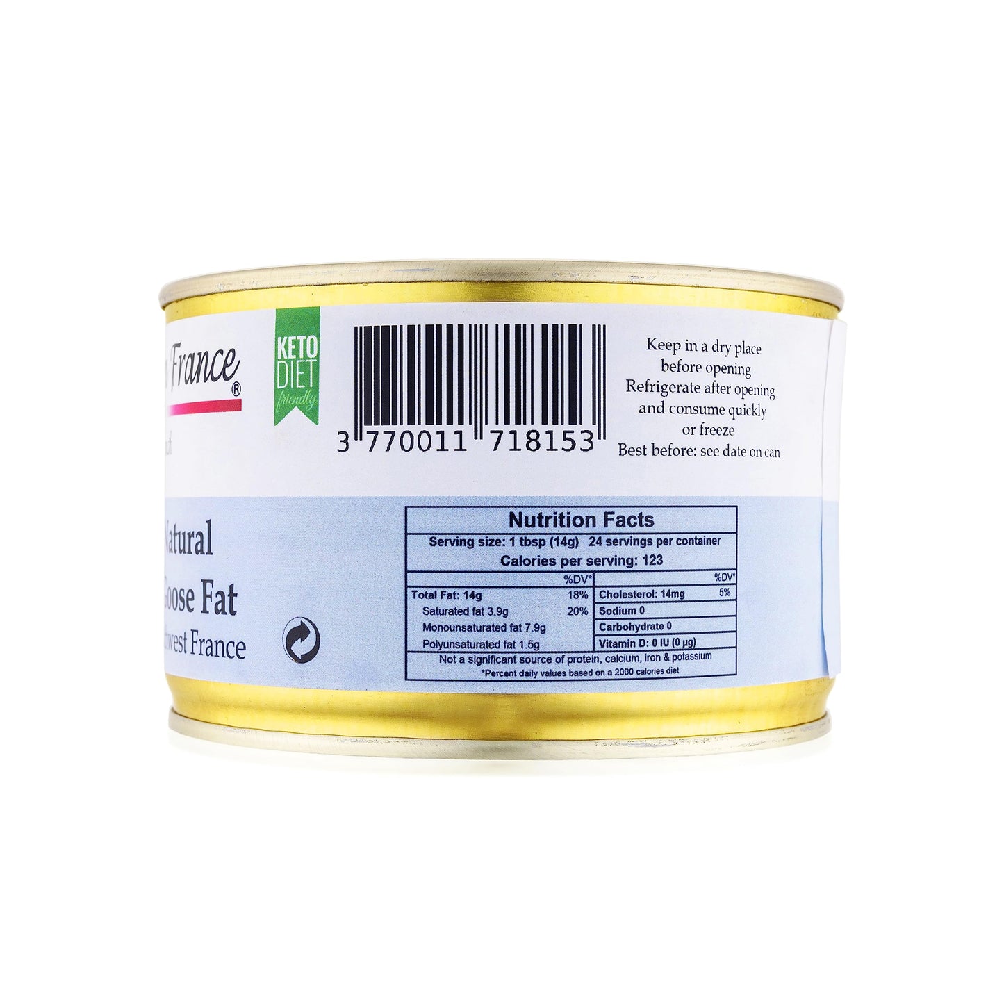 Straight from France Pure Goose Fat for Cooking