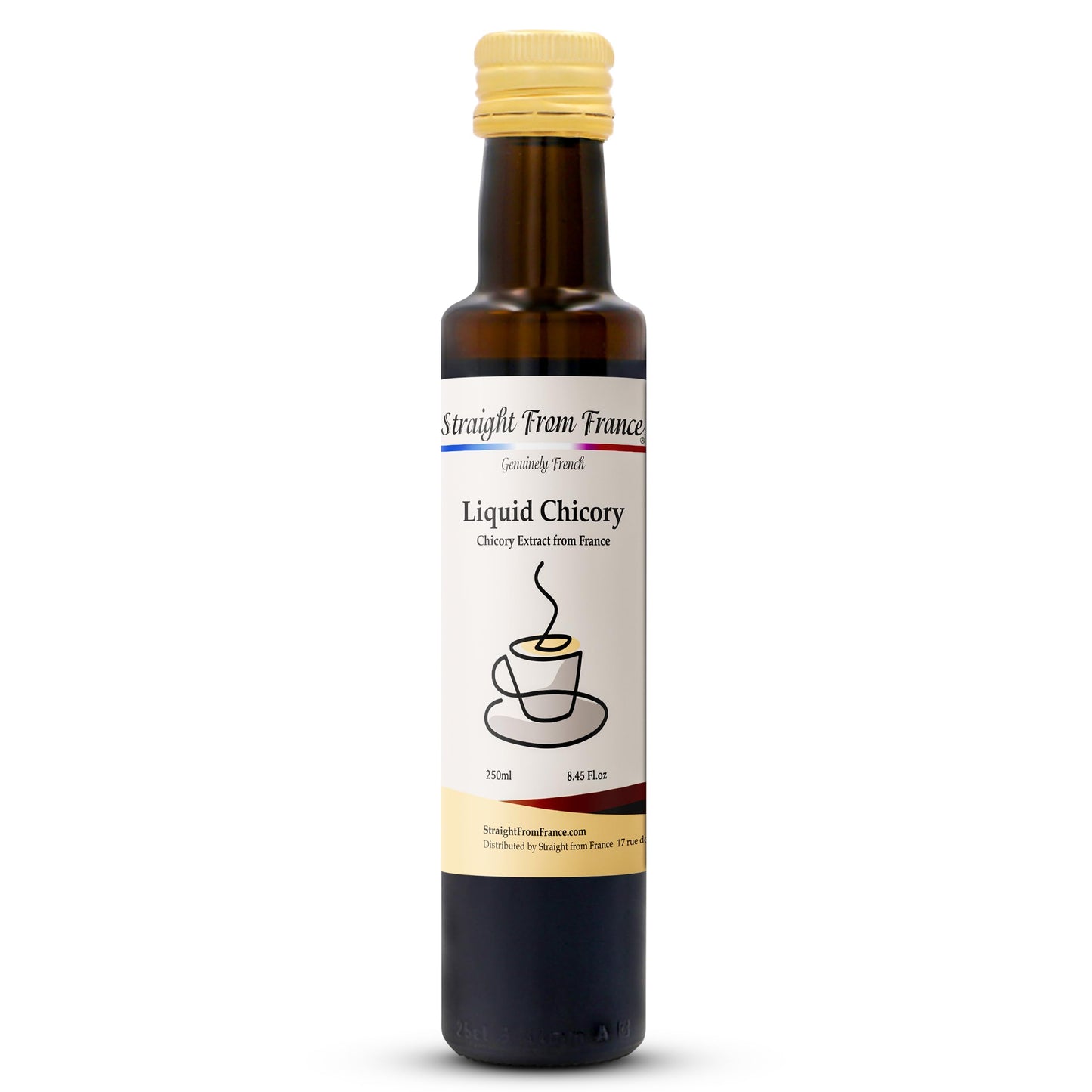 Straight From France Caffeine Free Liquid Chicory Extract Coffee Substitute 8.45 Fl Oz (Case of 12)