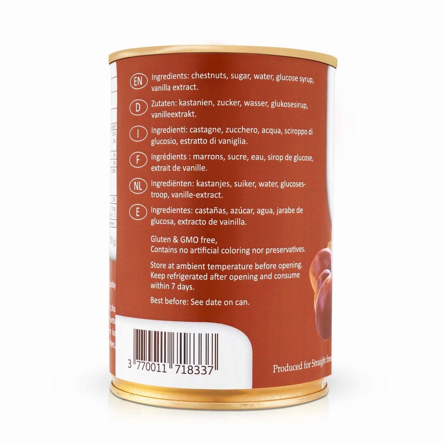Straight from France Chestnut Spread, Crème de Marrons with Vanilla